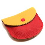 Leather case yellow/red
