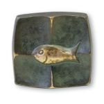 Kunst-Bronzetafel &quot;Fisch&quot;