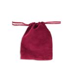 Rosary bag imitation velour, wine red