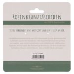 Rosenkranztäschchen Fisch, mit Druckknopf, petrolfarben